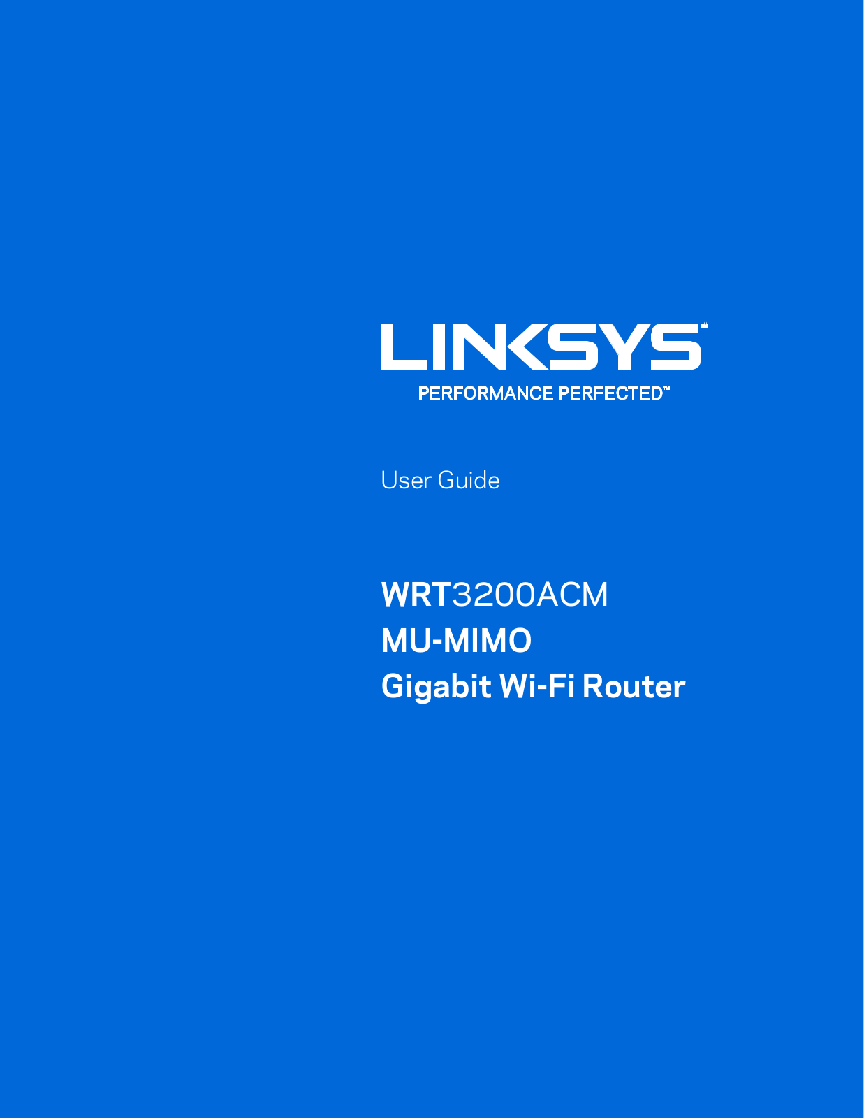 Linksys WRT3200ACM User manual