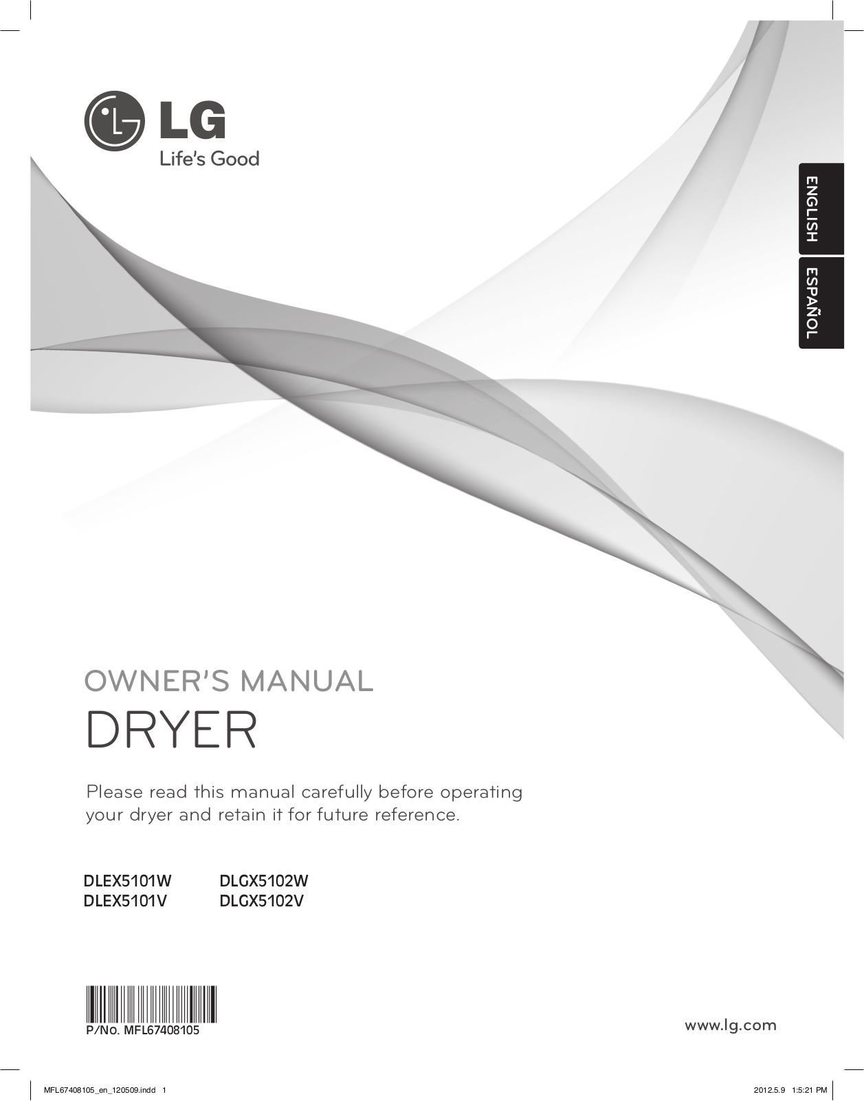 LG DLEX5101V User Manual