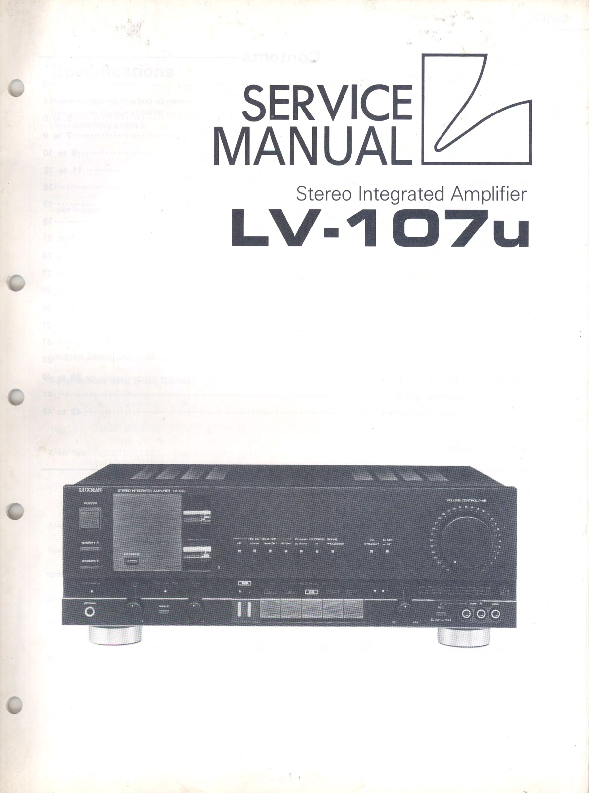 Luxman LV-117-U Service manual