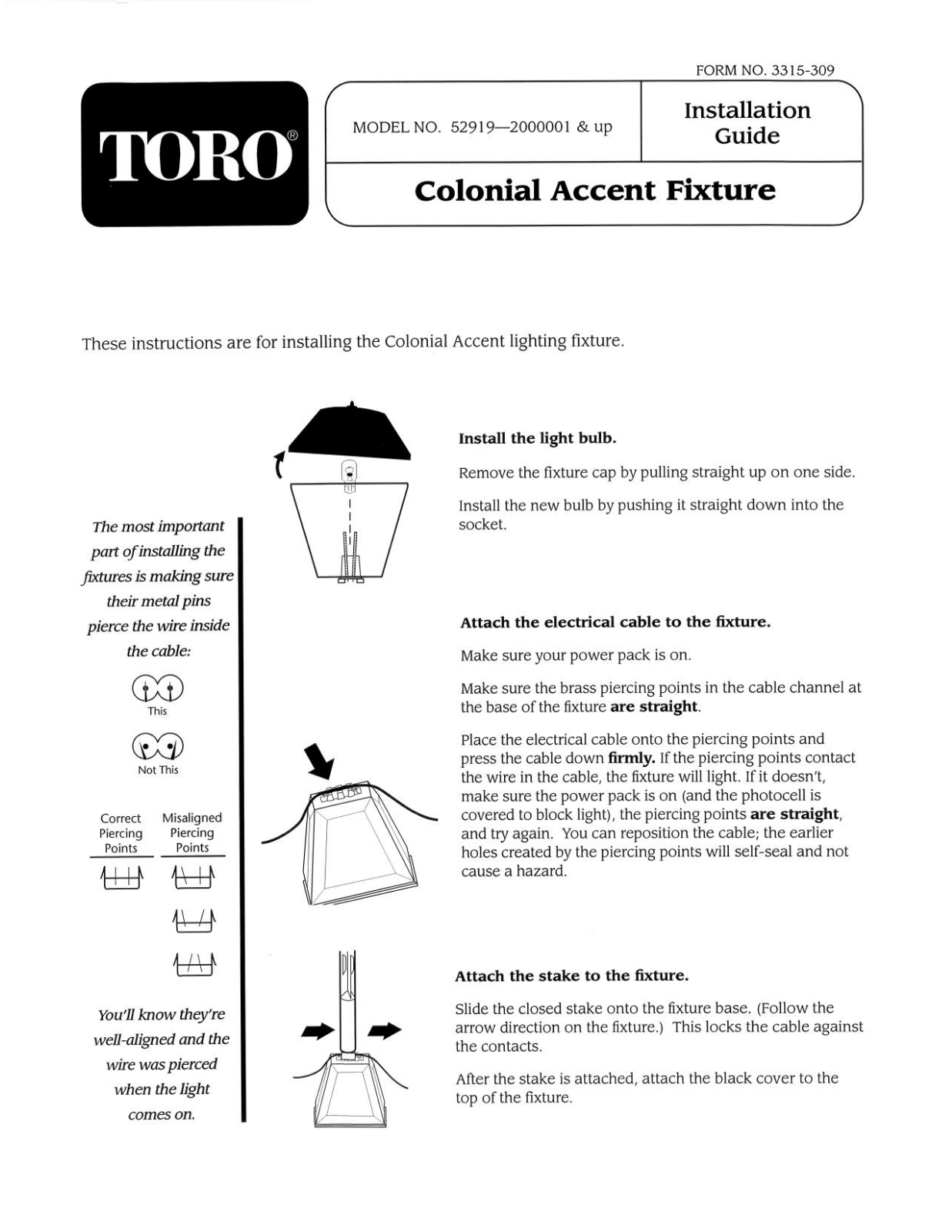 Toro 52919 Installation Instructions