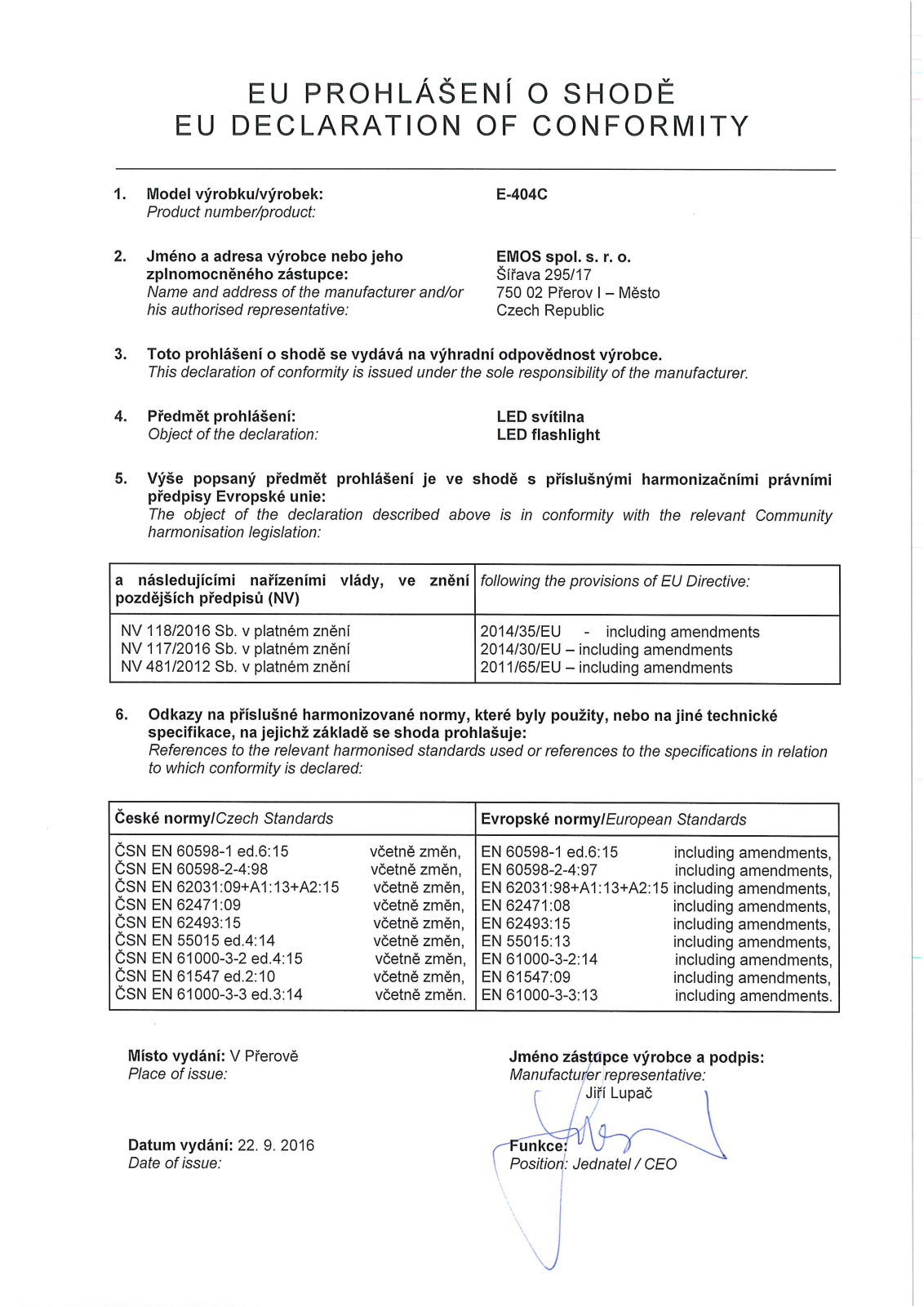 EMOS E404C User Manual