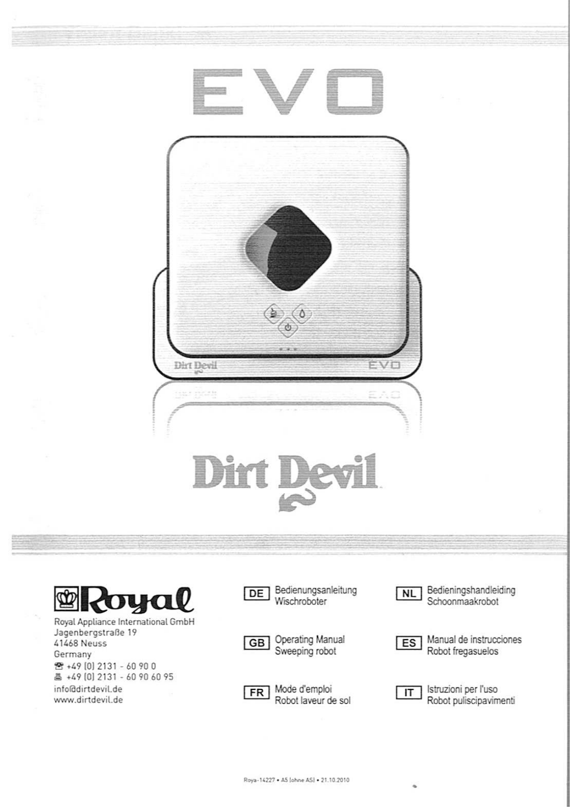 DIRT DEVIL Evo M678 User Manual