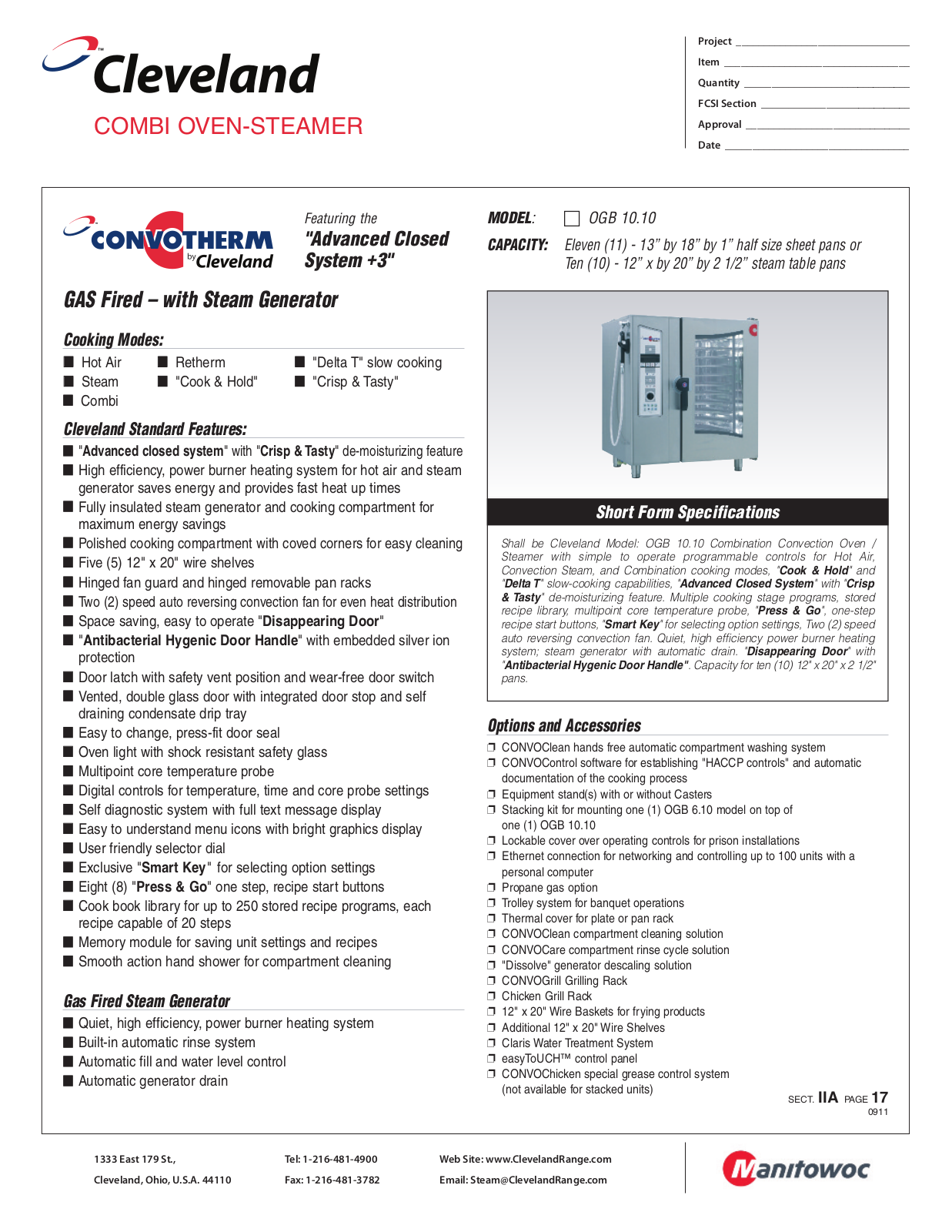 Cleveland OGB 10.10 User Manual