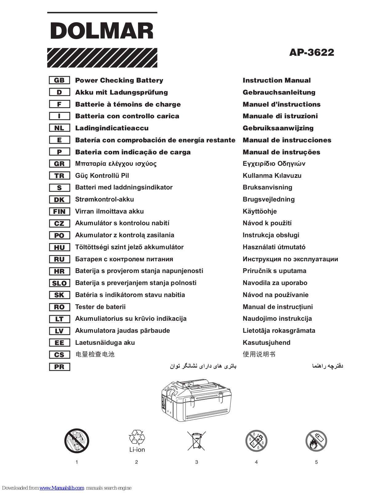 Dolmar AP-3622 Instruction Manual