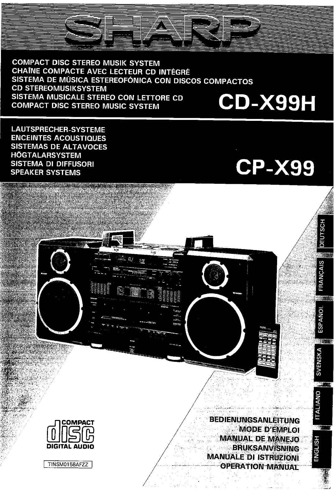 Sharp CD-X99H, CP-X99 Owner Manual