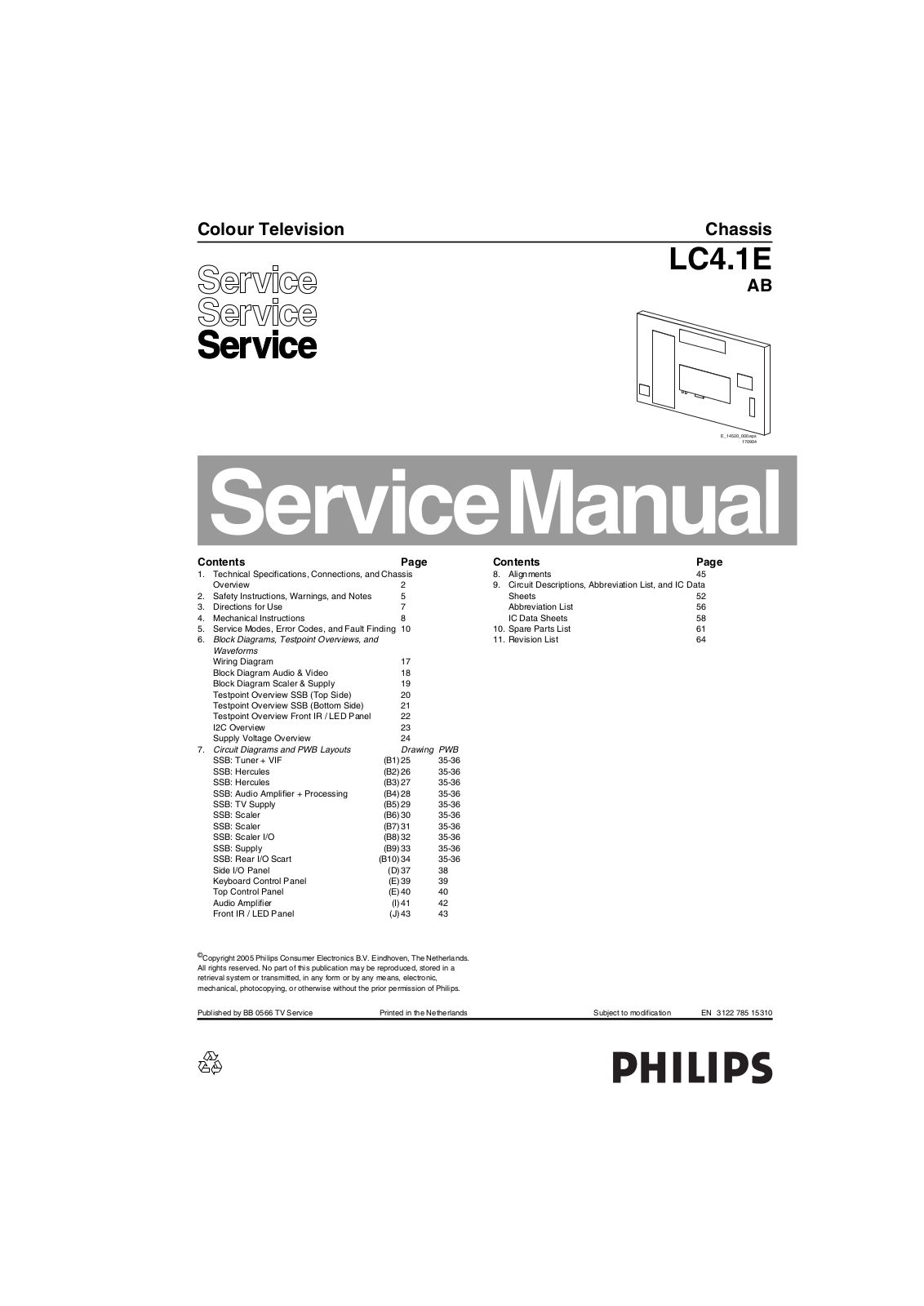 Philips LC4.1E-AB Service manual