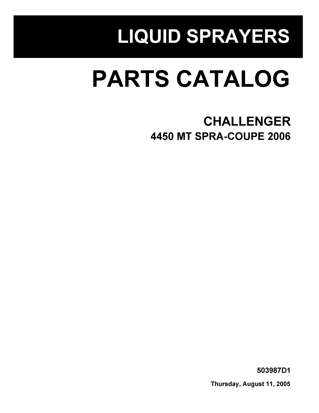 Challenger 4450MT Parts Catalog