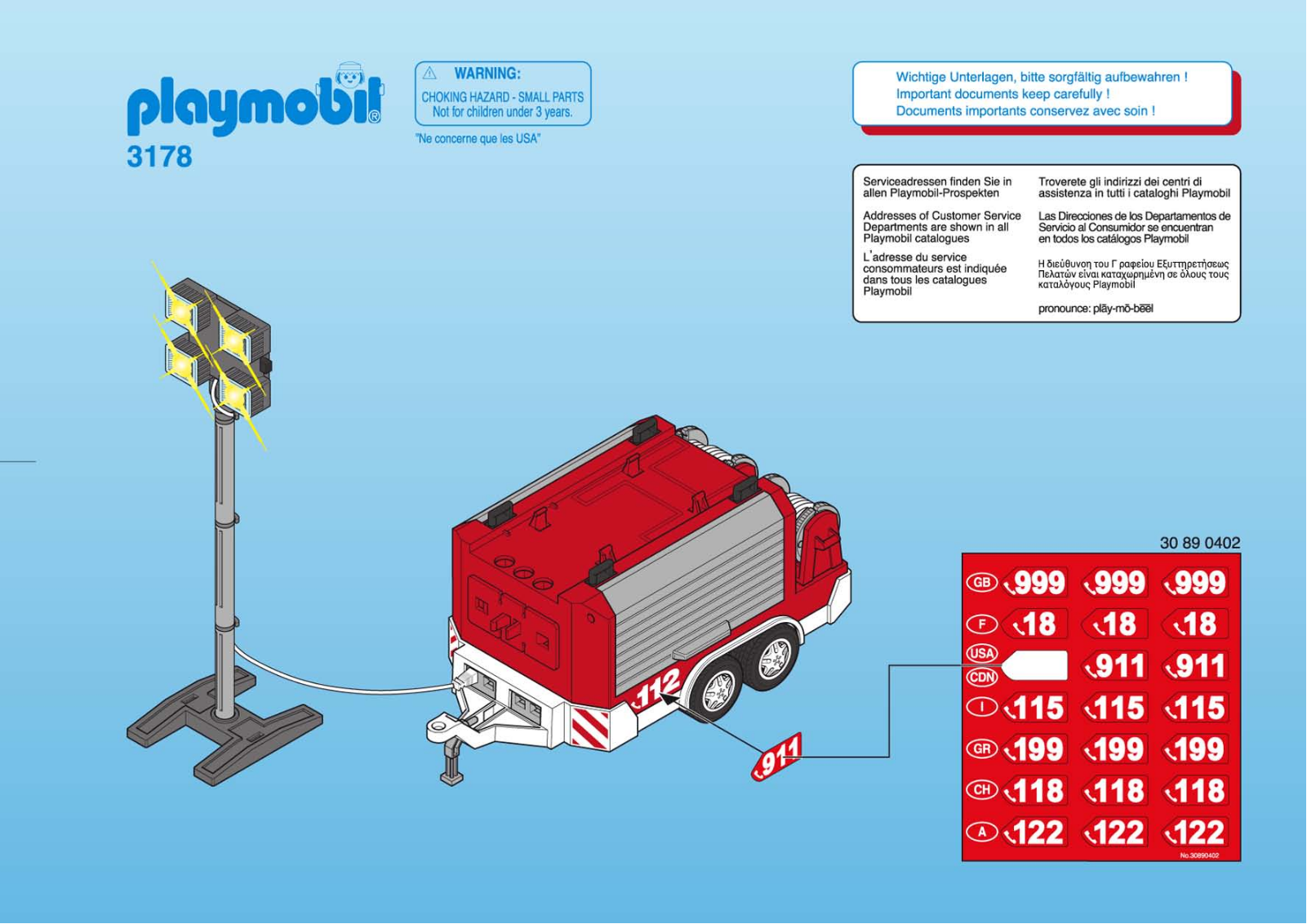 Playmobil 3178 Instructions