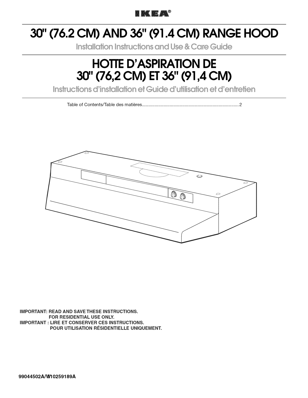 Ikea IH3302WS0, IH3302WQ0 Owner’s Manual