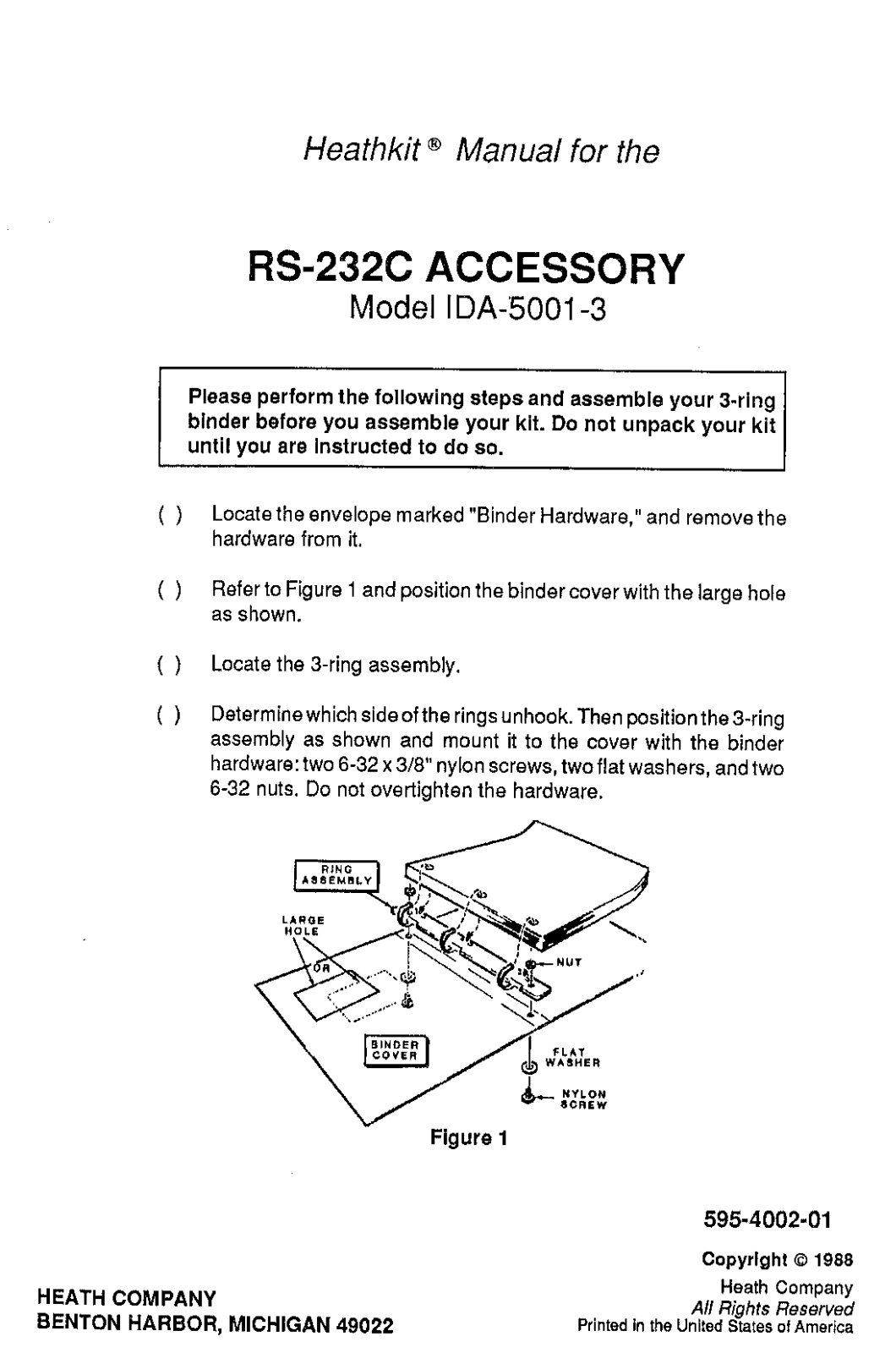 Heathkit ID-5001-3 User Manual