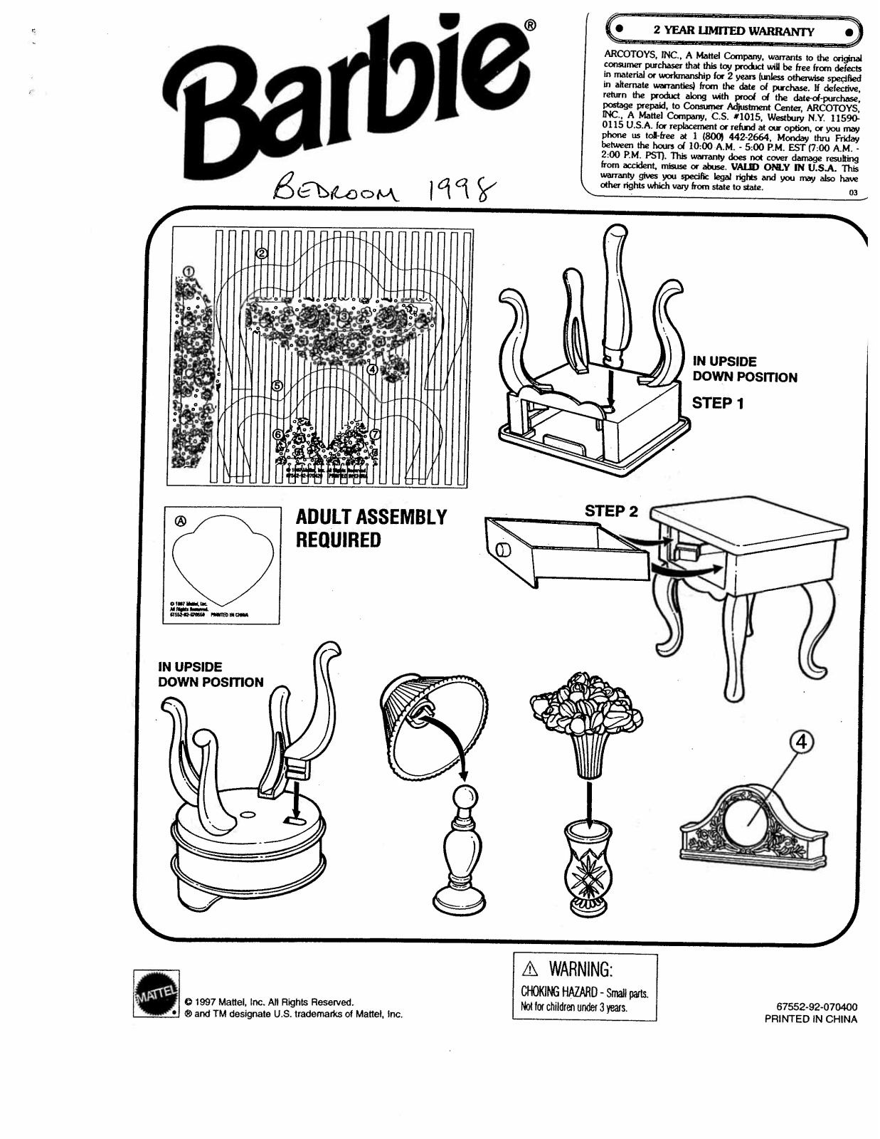 Fisher-Price 67552 Instruction Sheet