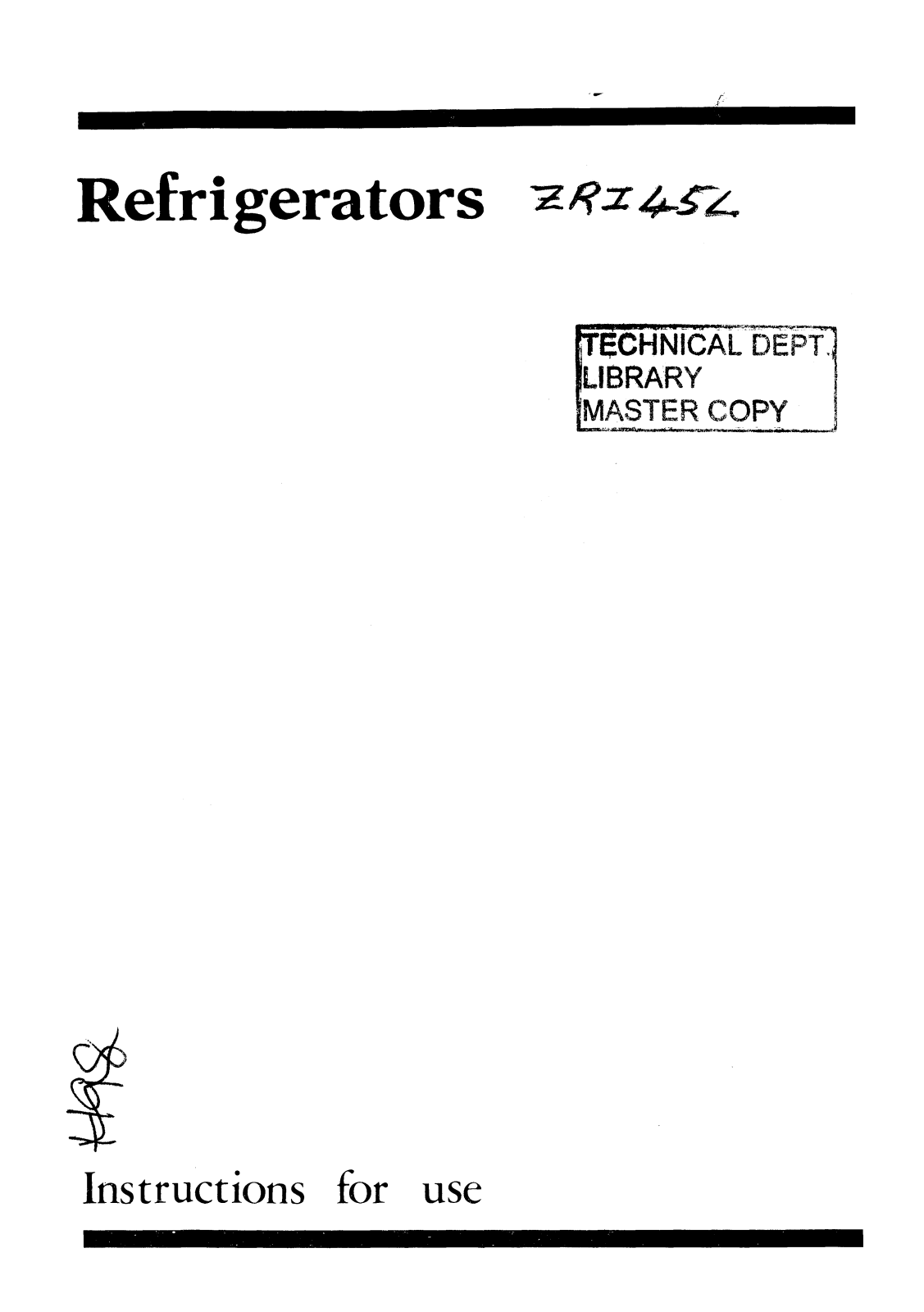 Zanussi ZRI 45 L User Manual