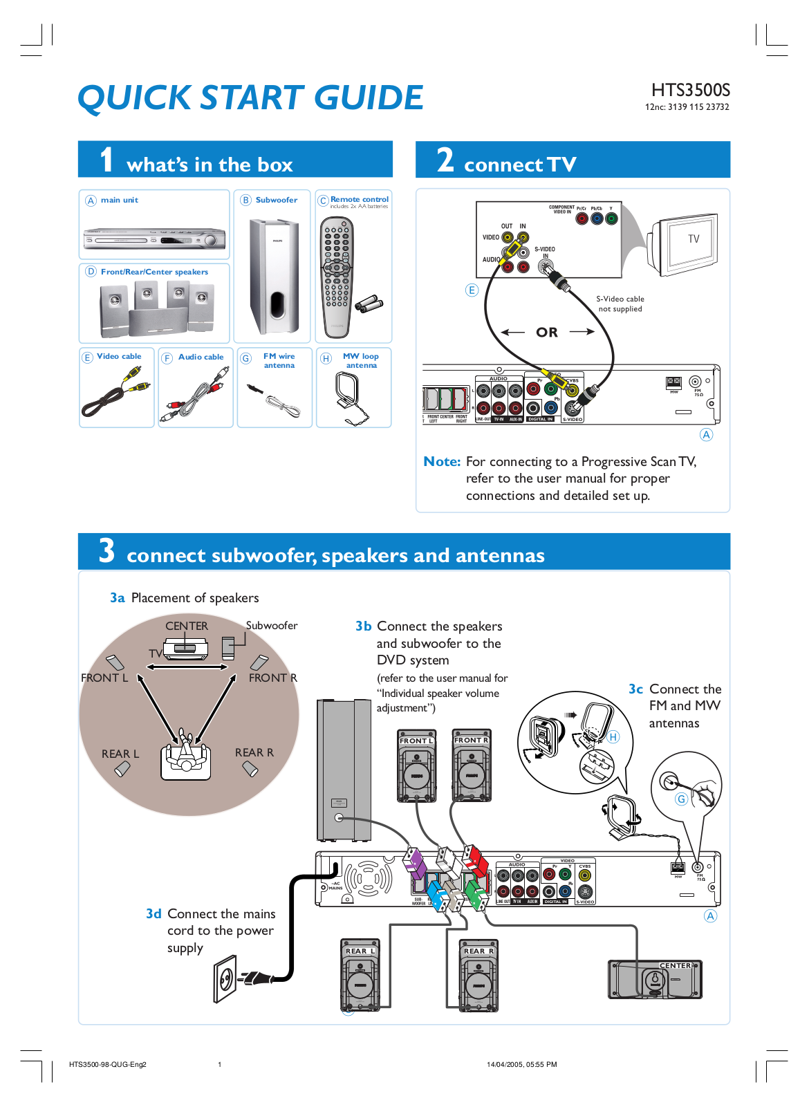 Philips HTS3500S User Manual