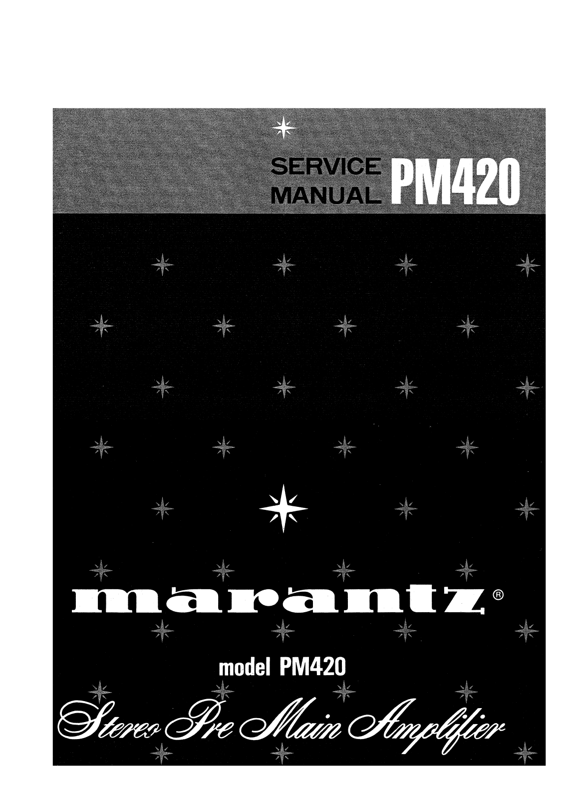 Marantz PM-420 Service Manual