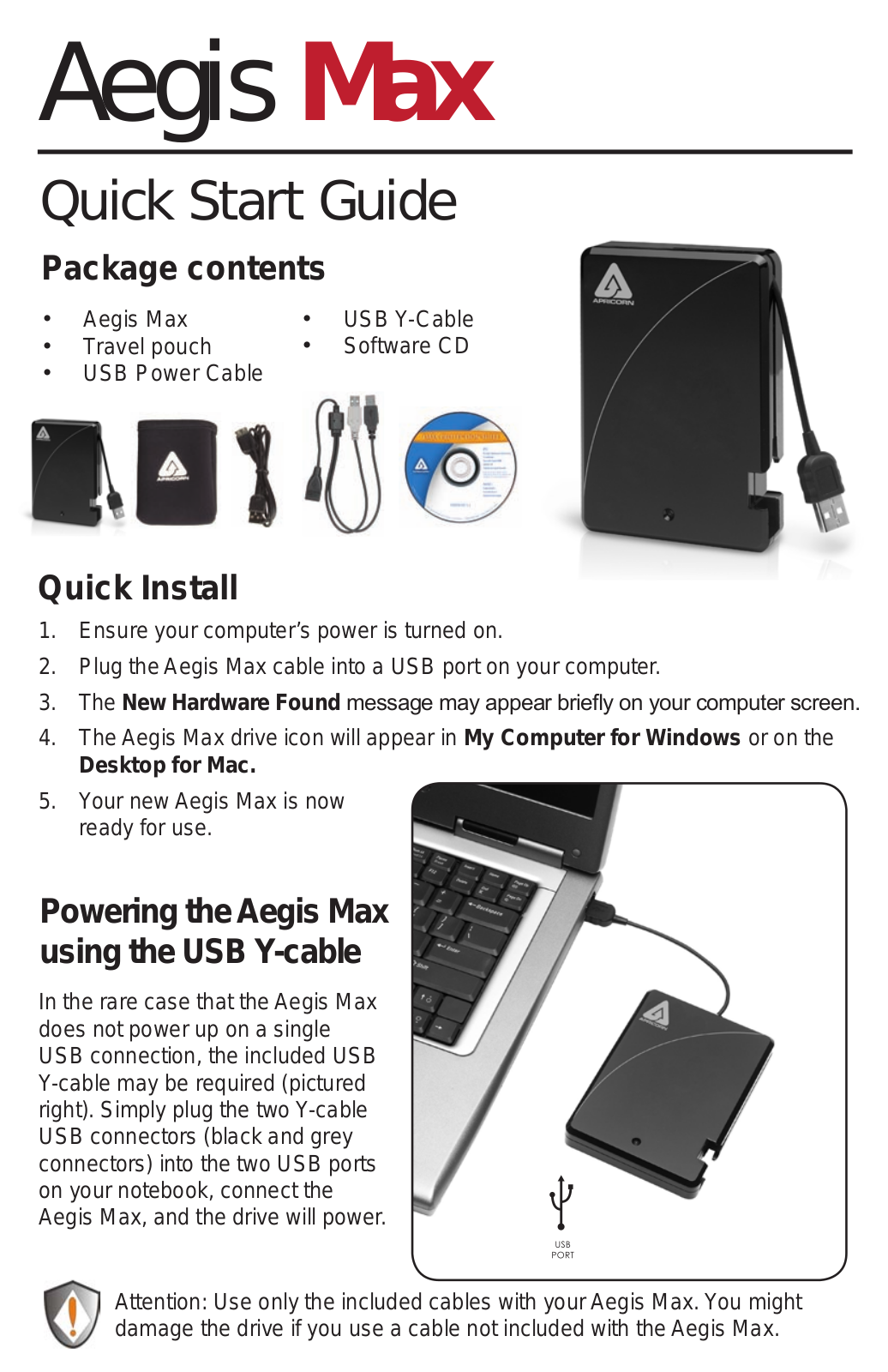 Apricorn Aegis Max 1TB User Manual