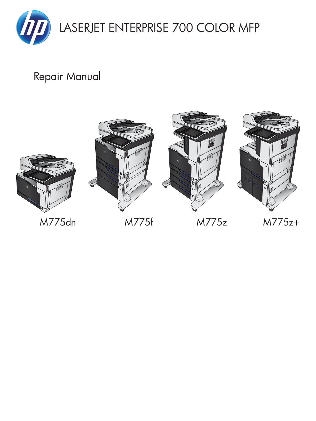 HP Color Laserjet M775 repair manual