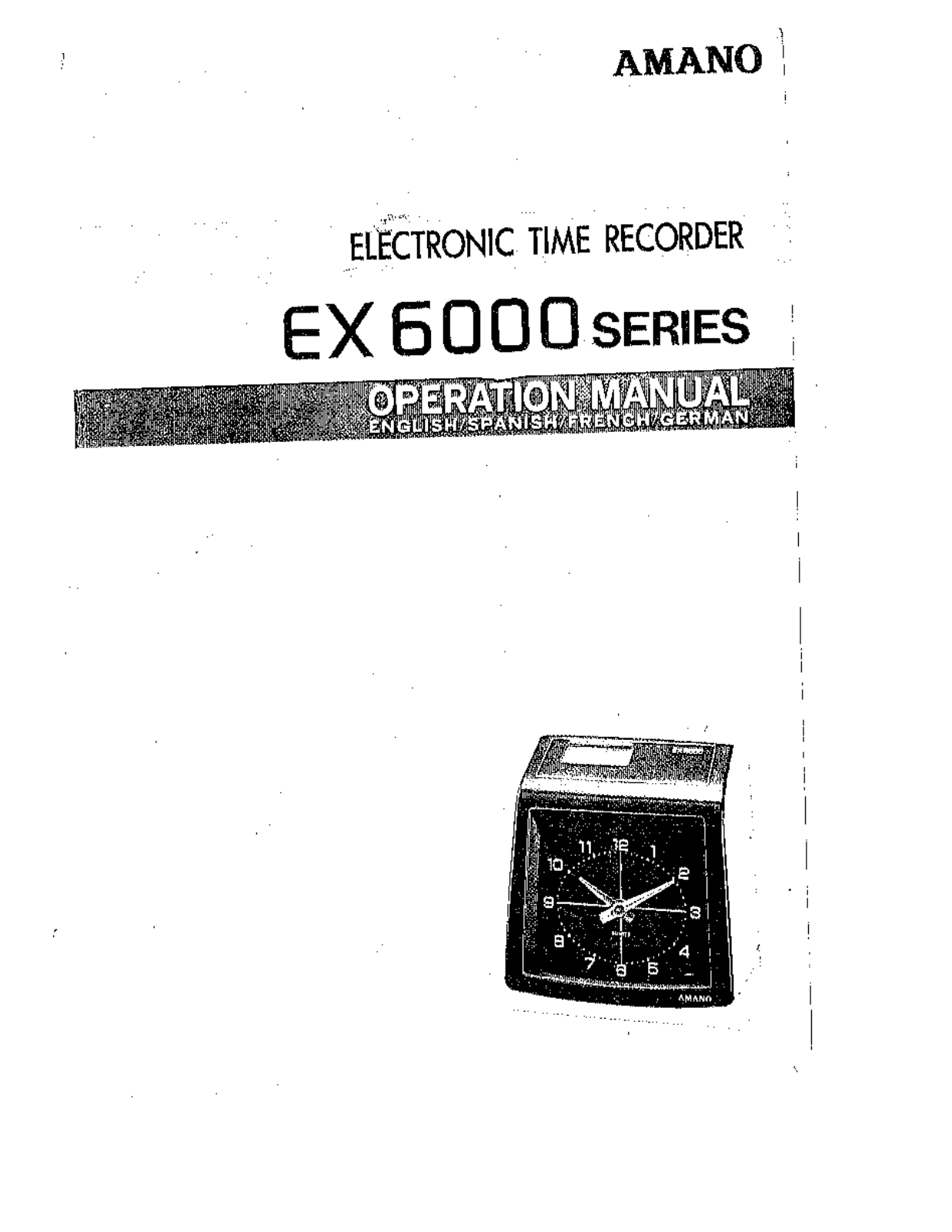 Amano EX-6000 User Manual