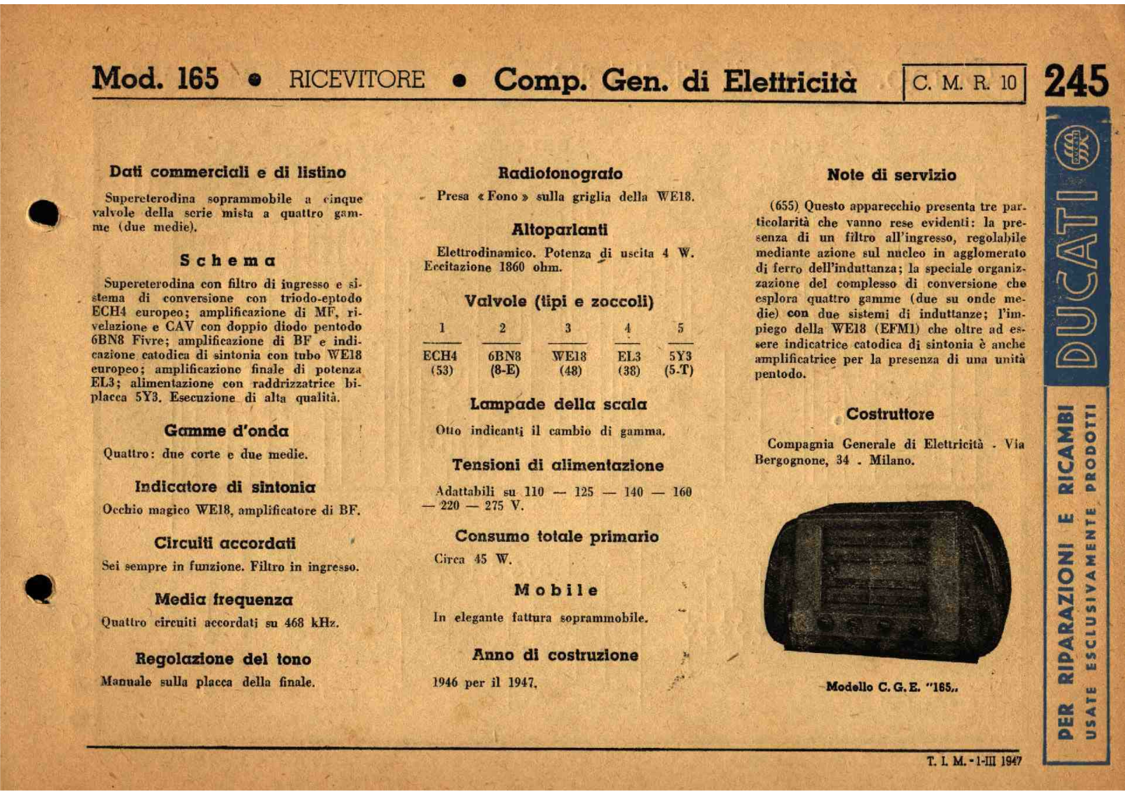 CGE 165 schematic