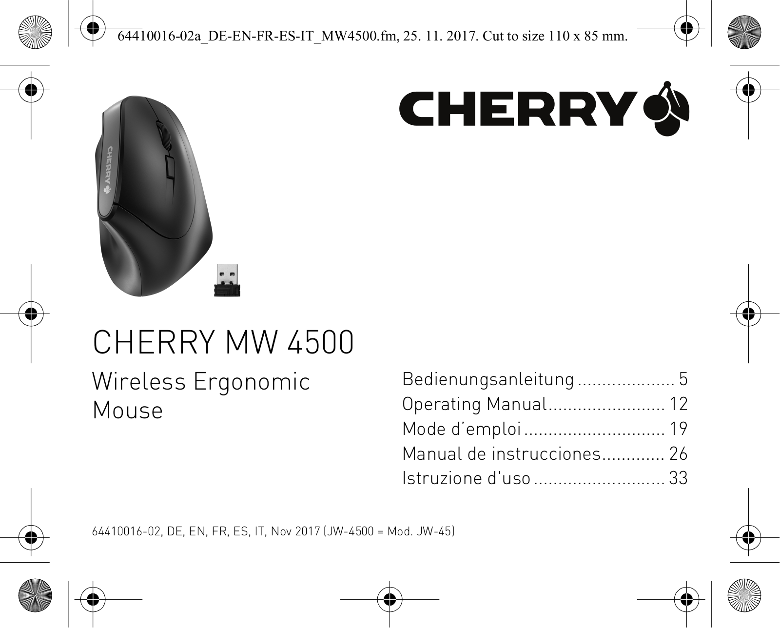 Cherry R 45 User Manual