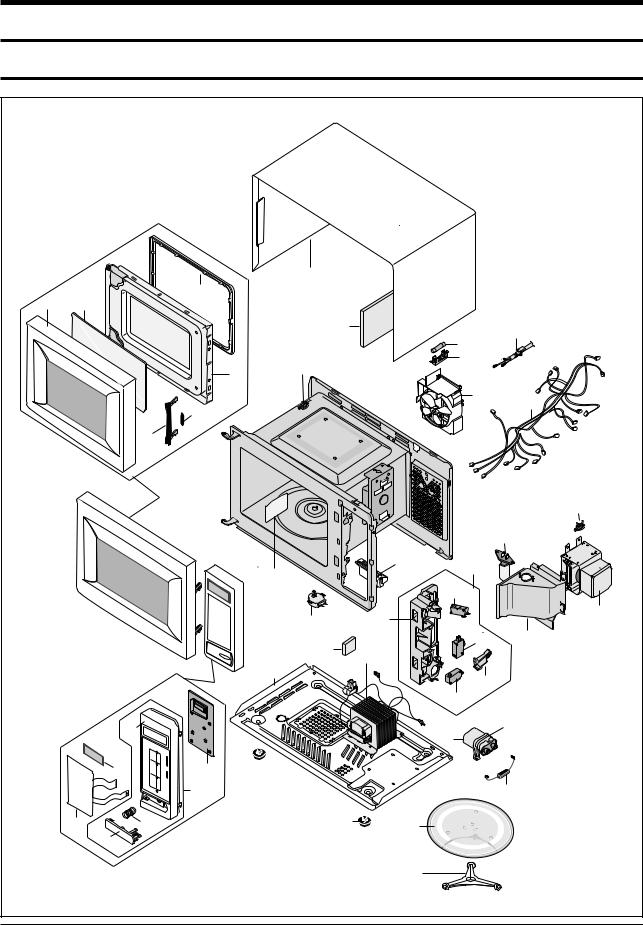 Samsung MW8598W, MW8598W-XBM Expoioded View and Parts List