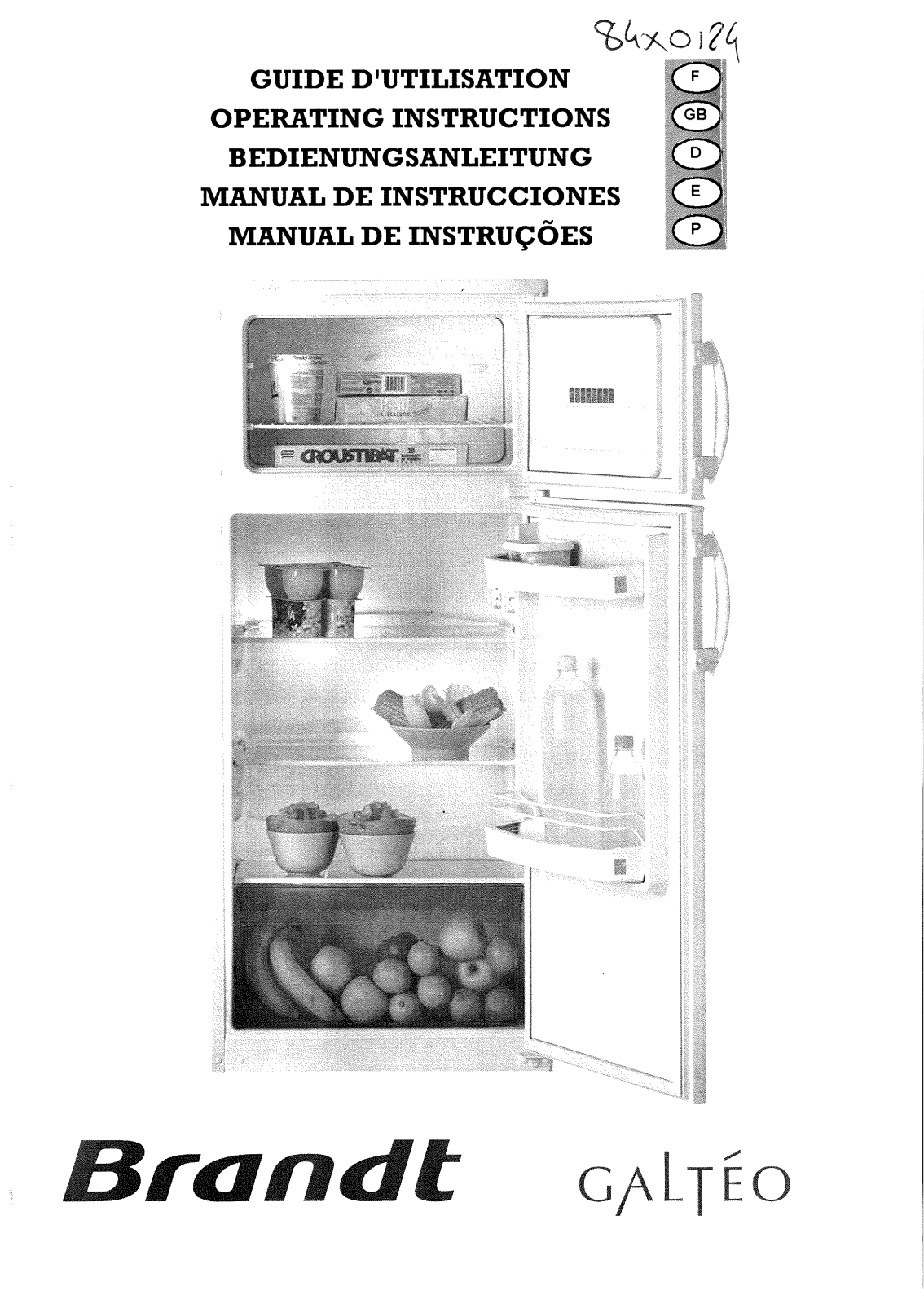 BRANDT DDB213WE User Manual