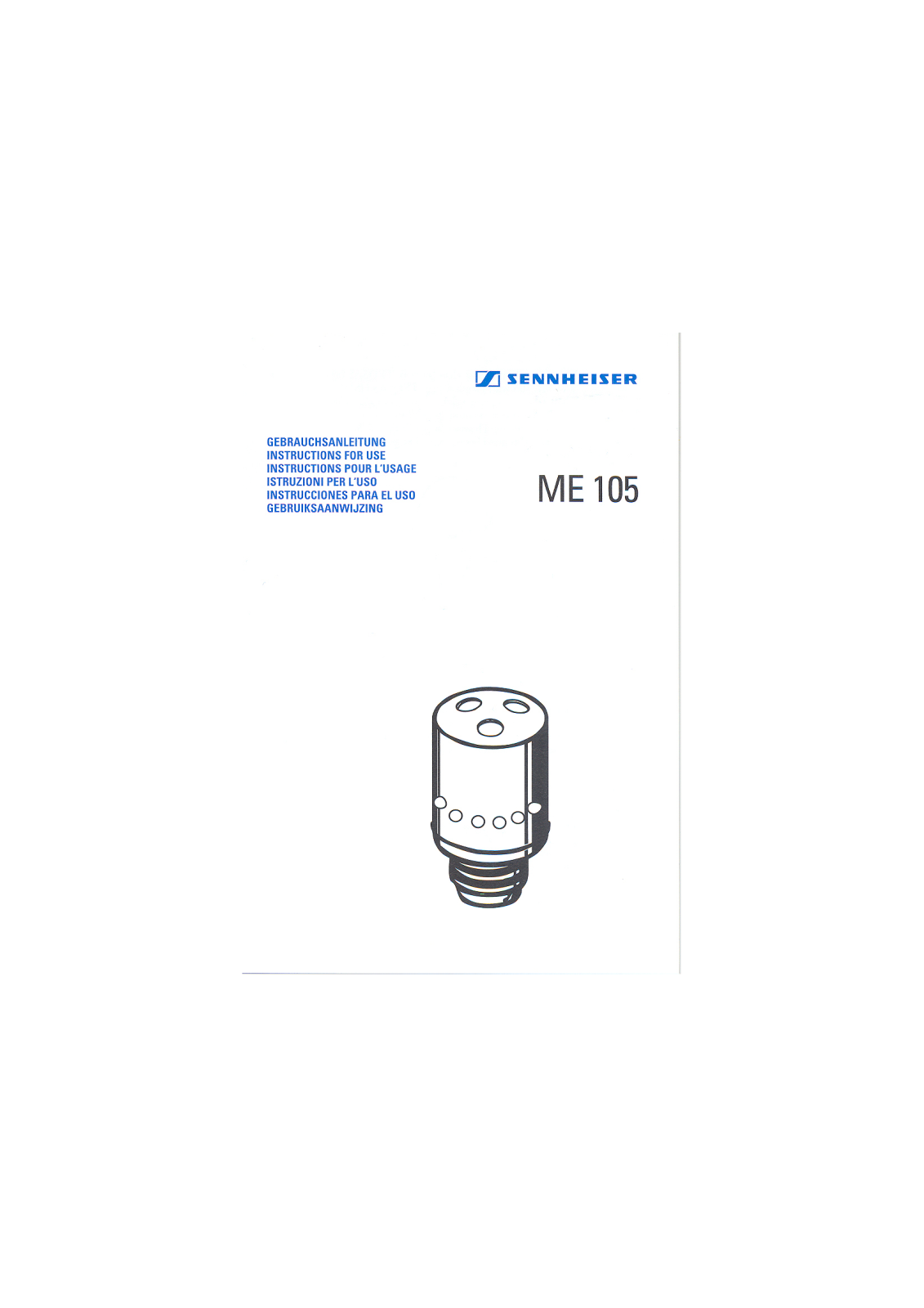 Sennheiser ME 105 User Manual