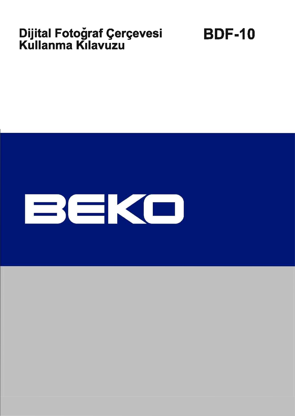 Beko BDF 10 User Manual