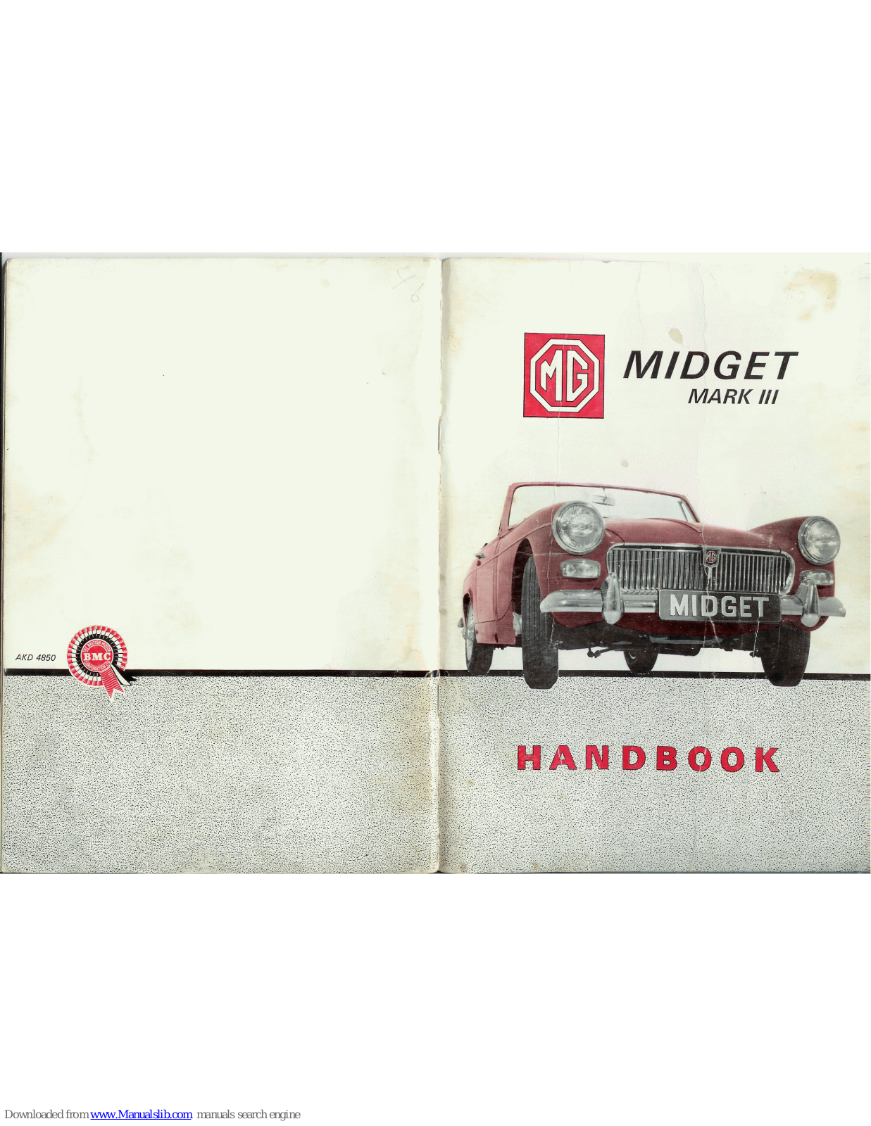 MG 1967 Midget Mark III User Manual