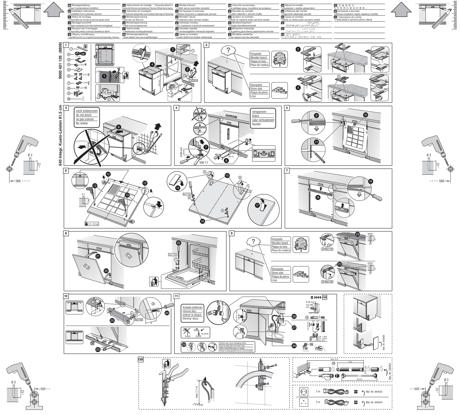 NEFF S41T69S0UK/01 Installation Instruction