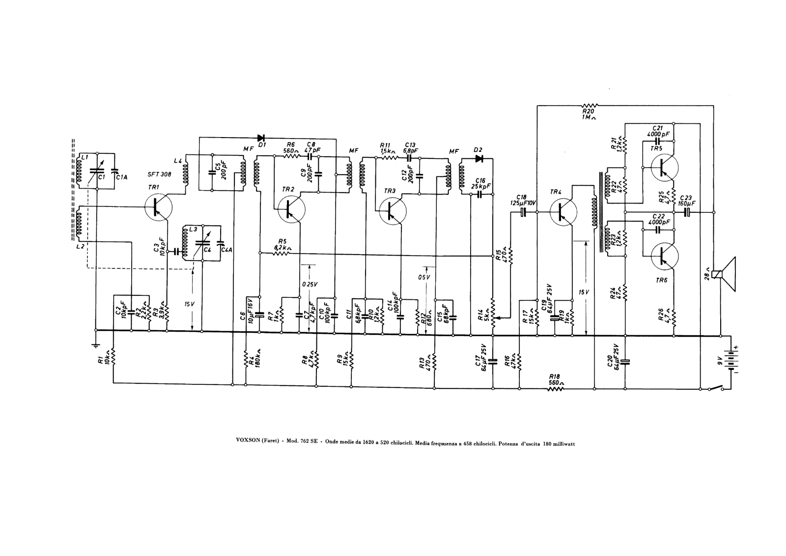 Voxson 762se schematic