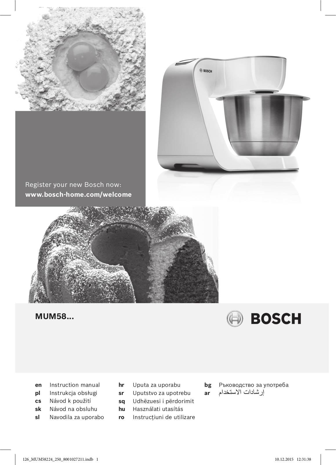Bosch MUM58 User Manual