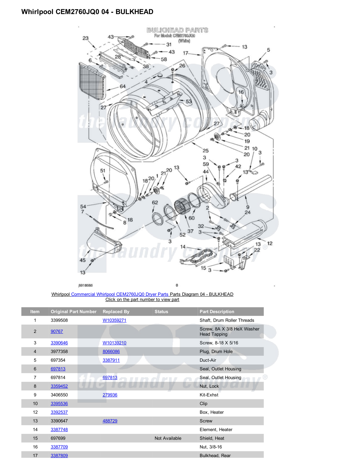 Whirlpool CEM2760JQ0 Parts Diagram