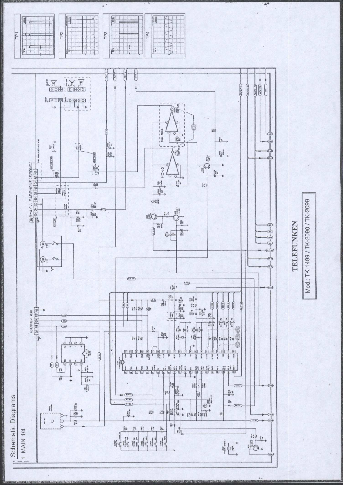 TELEFUNKEN TK-1499, TK-2090, TK-2099 Service Manual