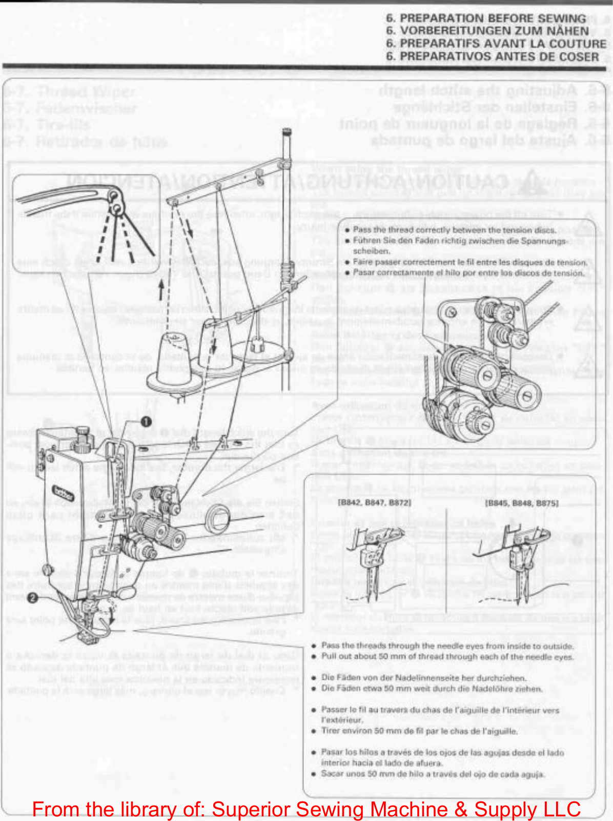 Brother LT2-B875 Threading Diagram