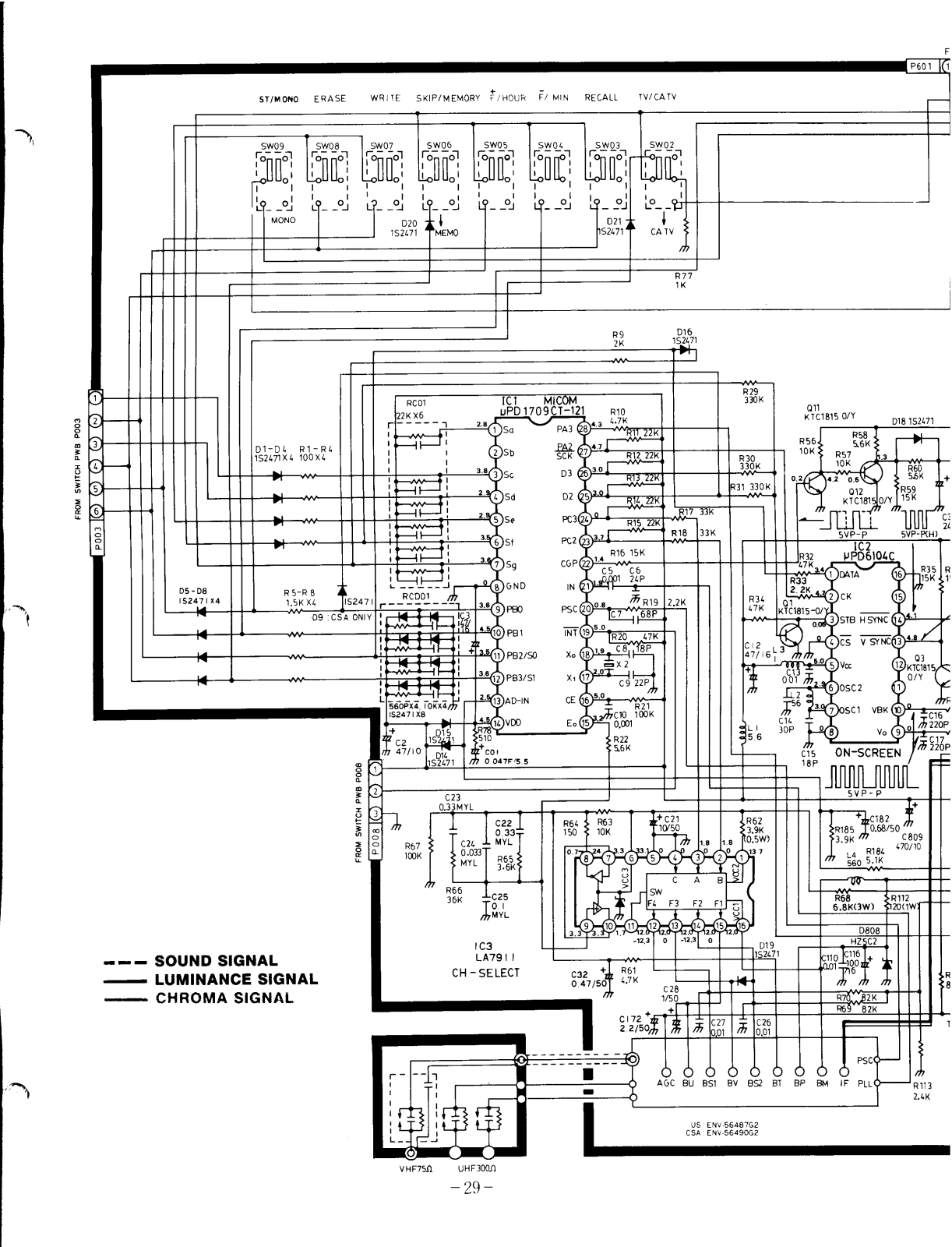 Goldstar N06X3, CMT-9442 Schematic