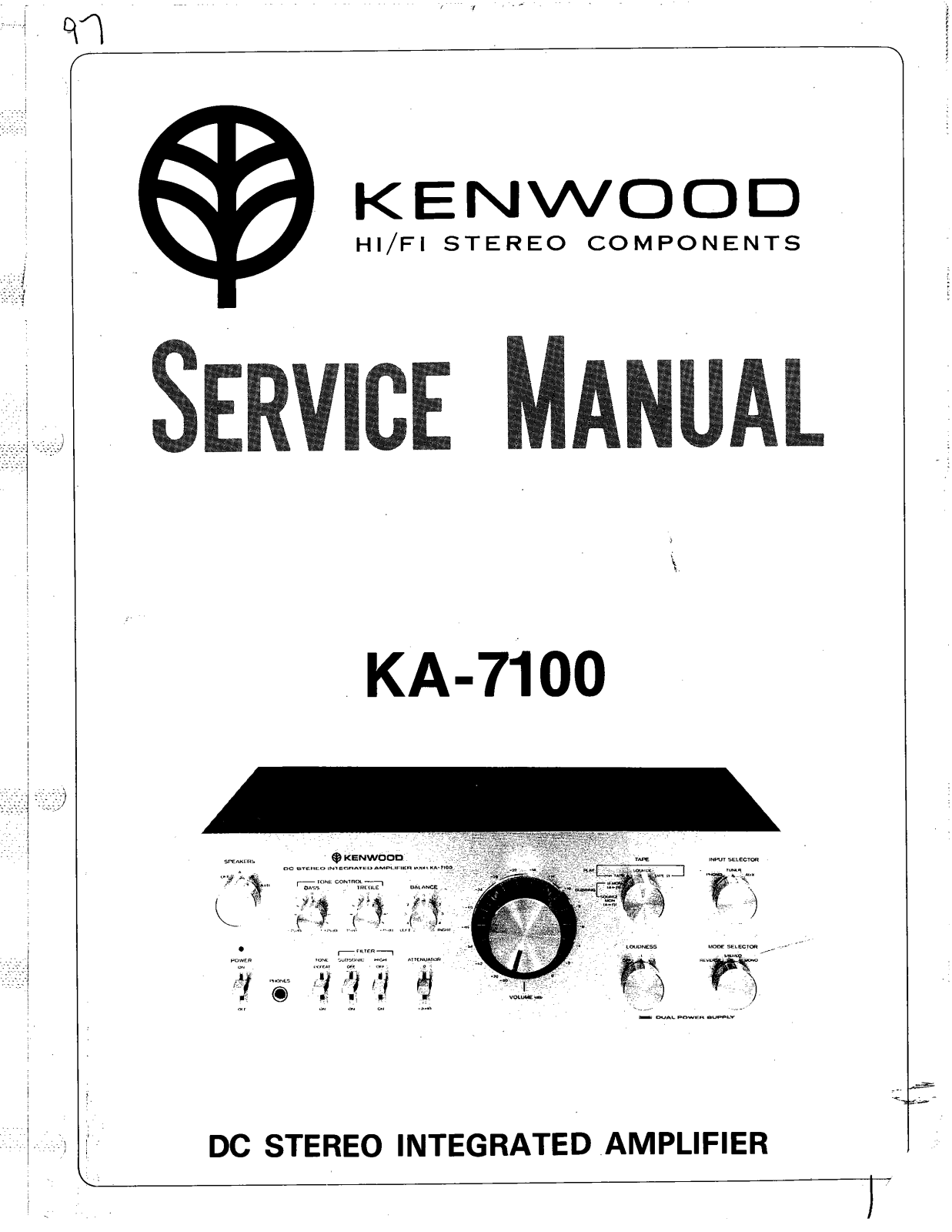 Kenwood KA-7100 Service Manual