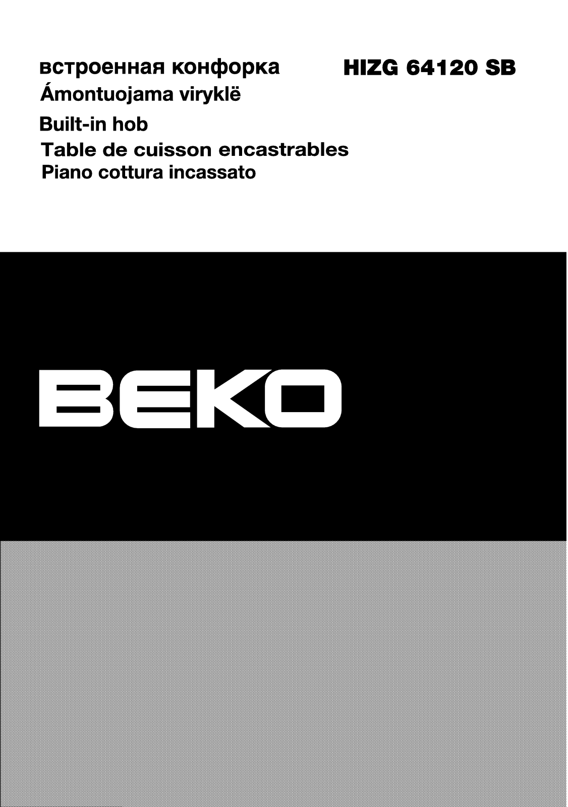 Beko HIZG 64120 SB User manual