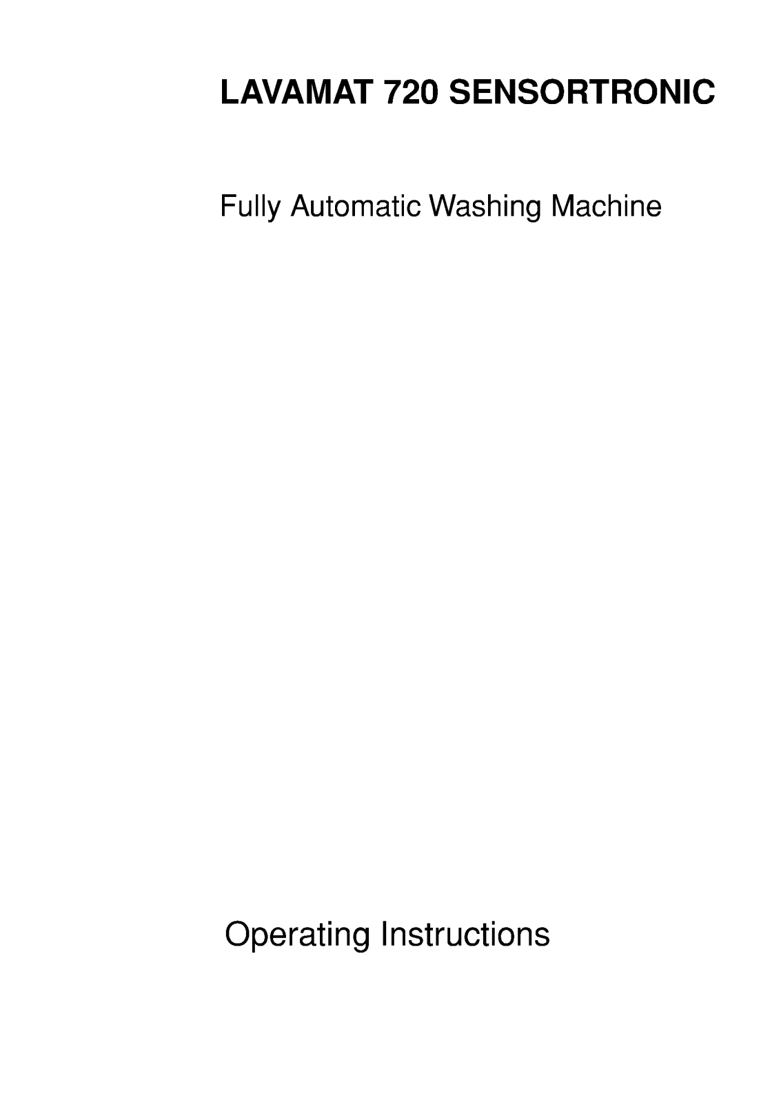 AEG LAV720 User Manual