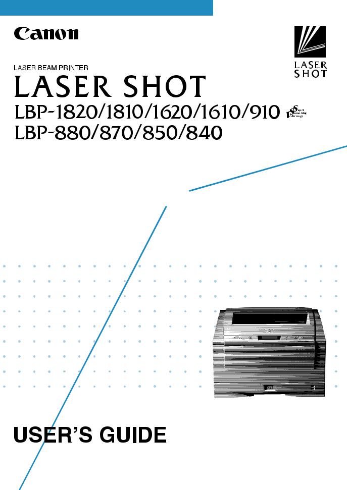 Canon LBP-1820, LBP-1810, LBP-1620, LBP-1610, LBP-910 User's Guide