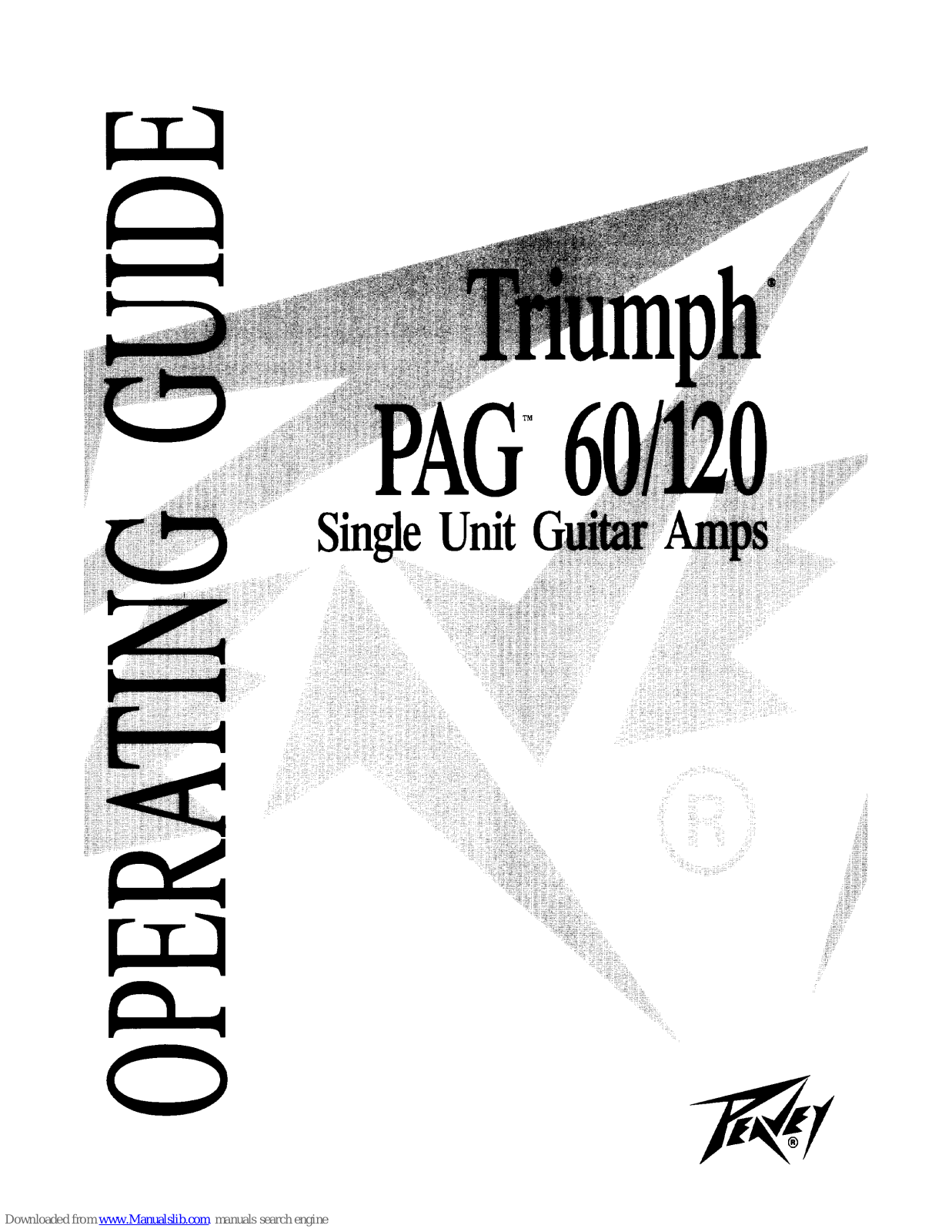 Peavey Triumph PAG 120, Triumph TriumphPAG 60, Triumph PAG 60 Operating Manual