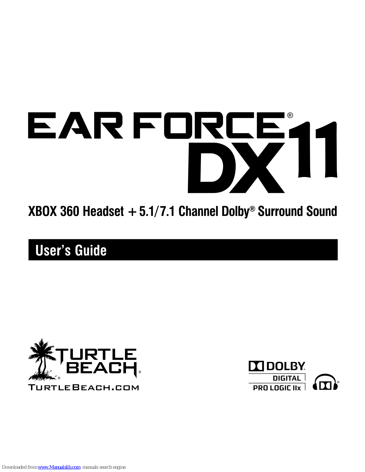 Turtle Beach Ear Force DX11, Ear Force X31 User Manual