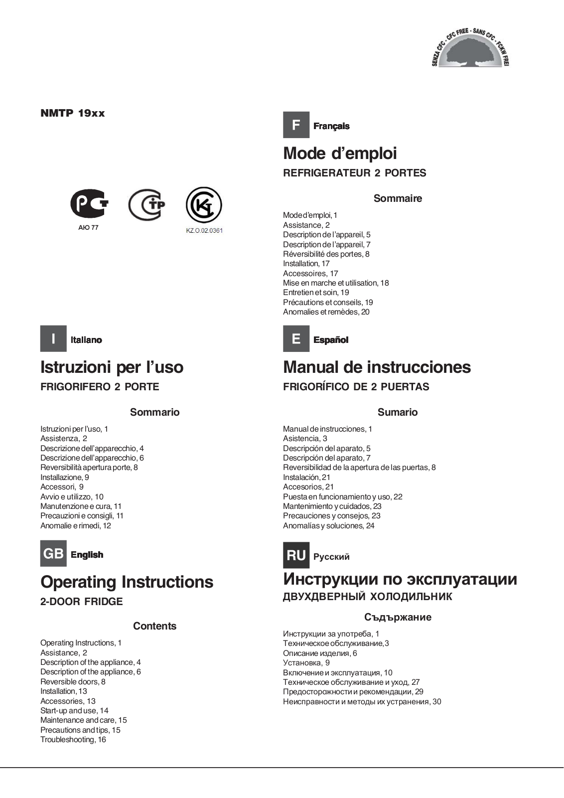 Hotpoint Ariston NMTP 1922 FW/HA User Manual