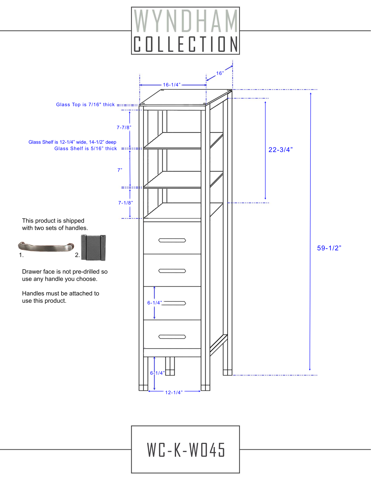 Wyndham Collection WCVKW045ES Specifications