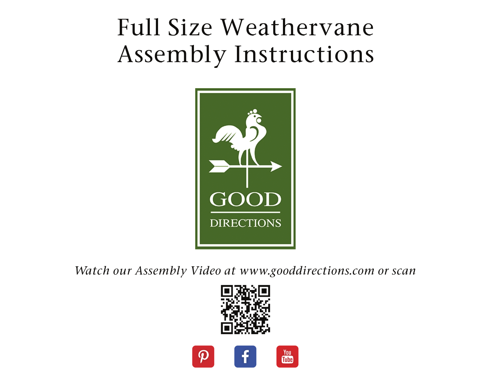 Good Directions GDD2130 Installation & Assembly - ManualMachine.com