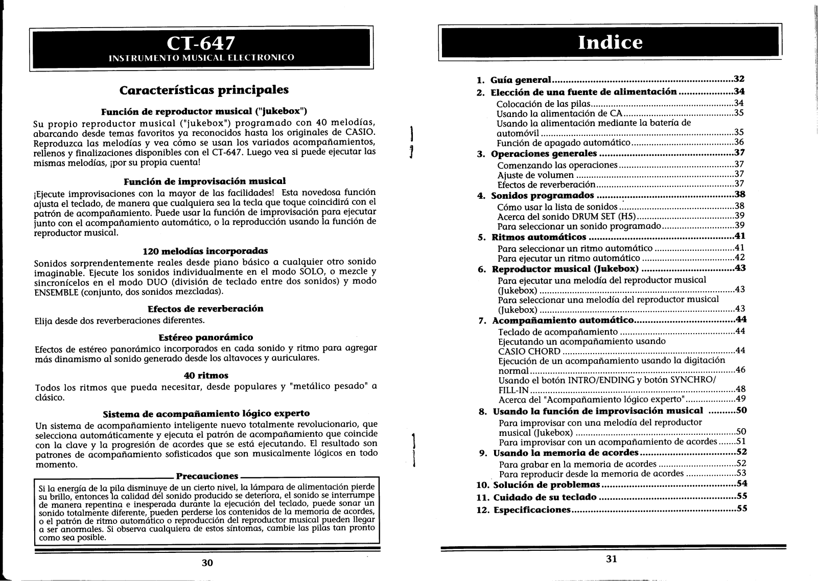 Casio CT-647 User Manual