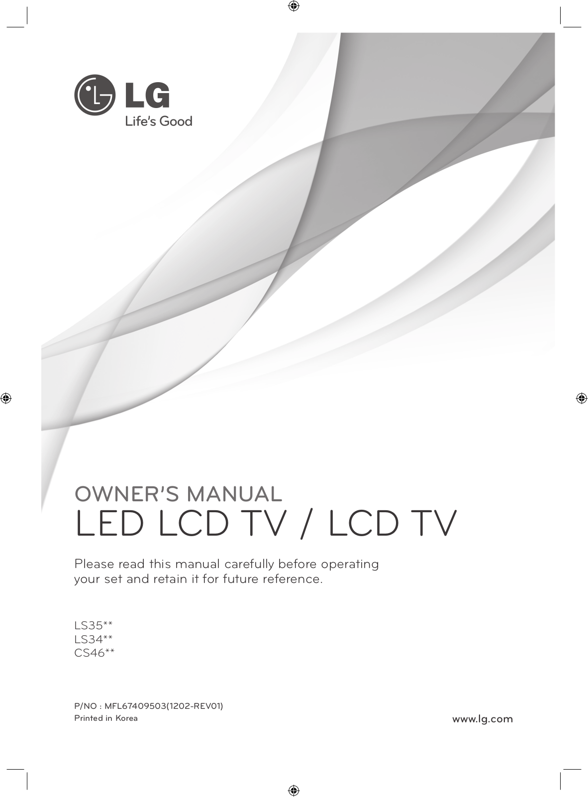 Lg LS35, LS34, CS46 User Manual