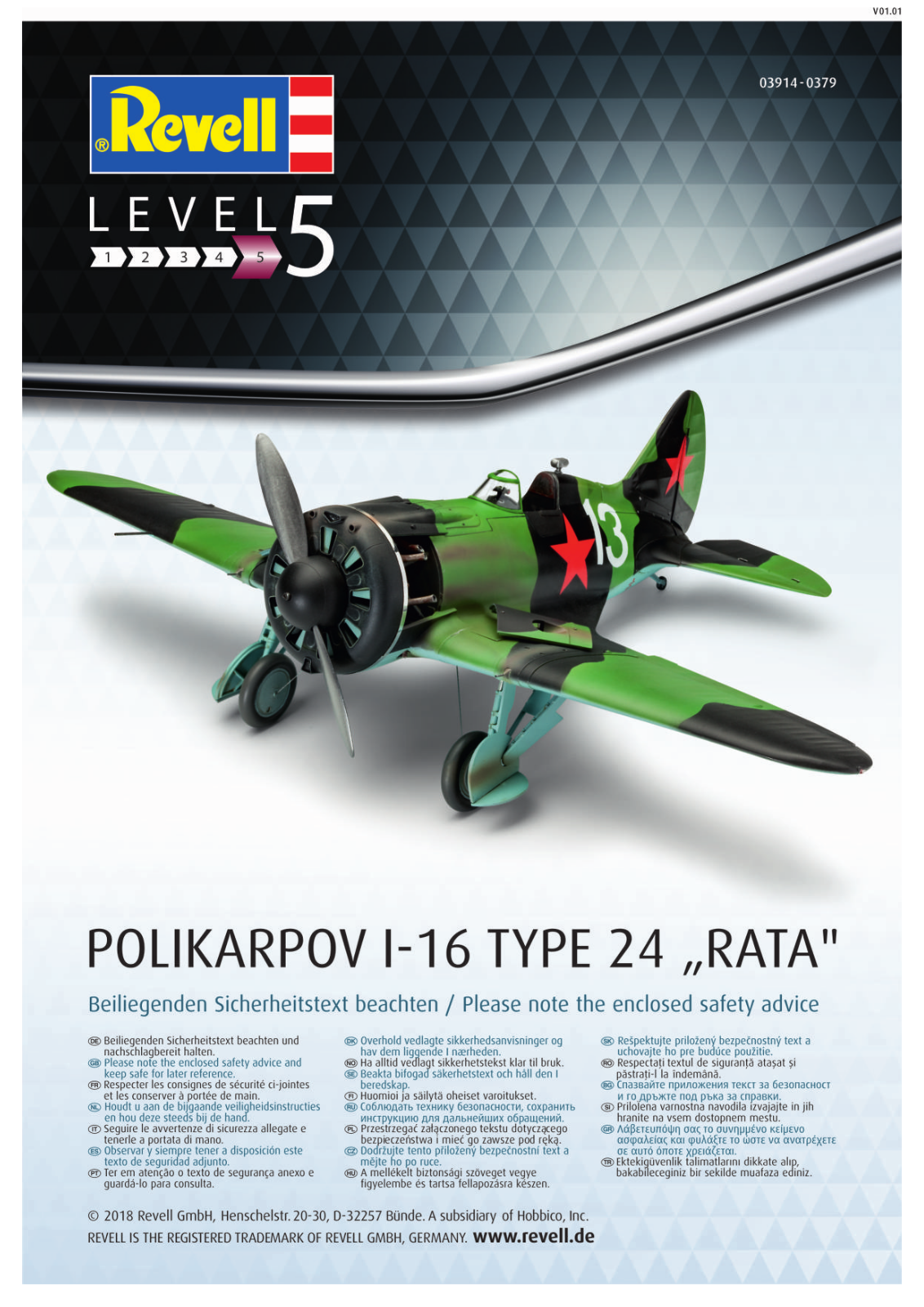 Revell Polikarpov I-16 type 24 Rata User Manual