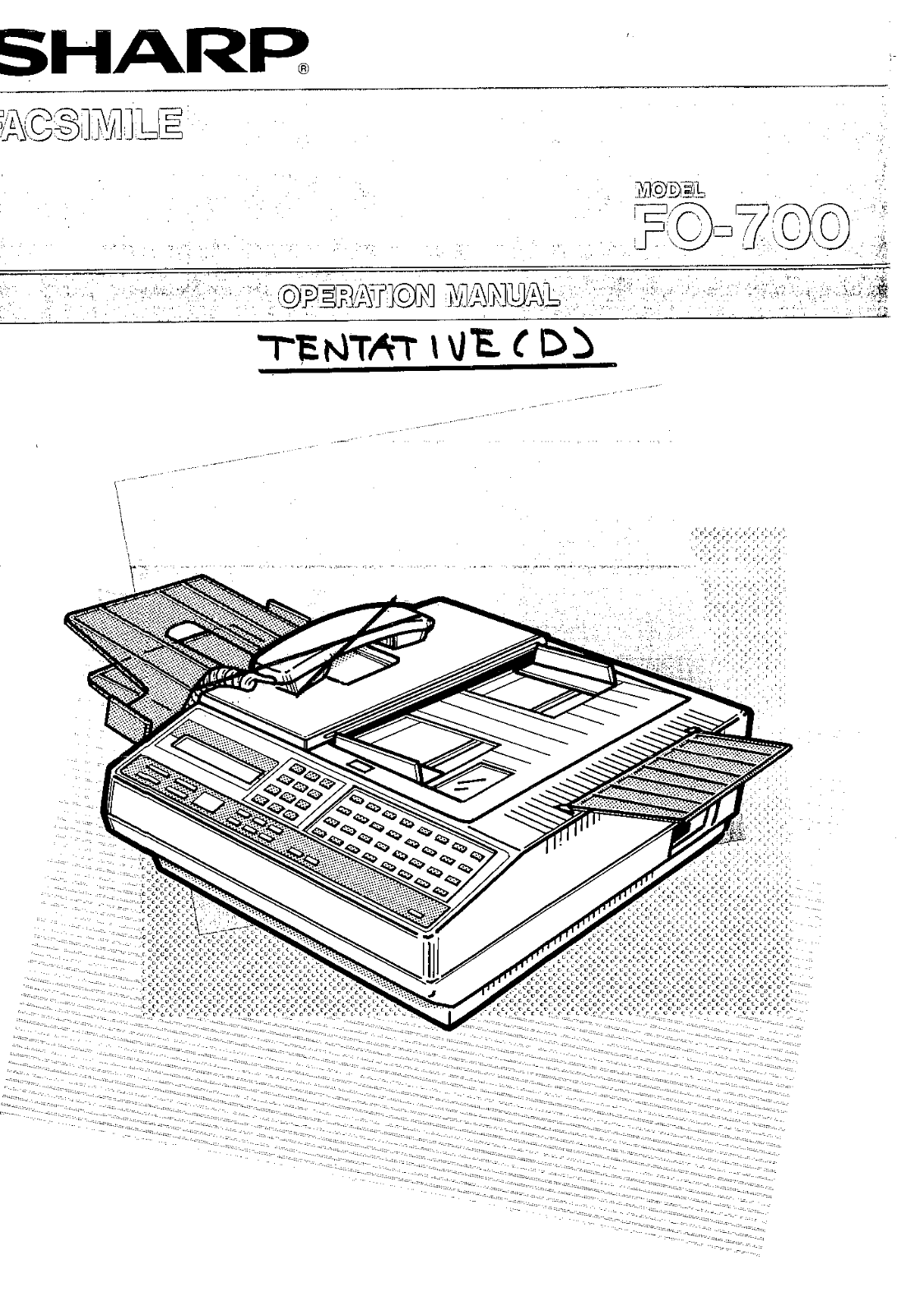 Sharp FO-700 Operating Manual