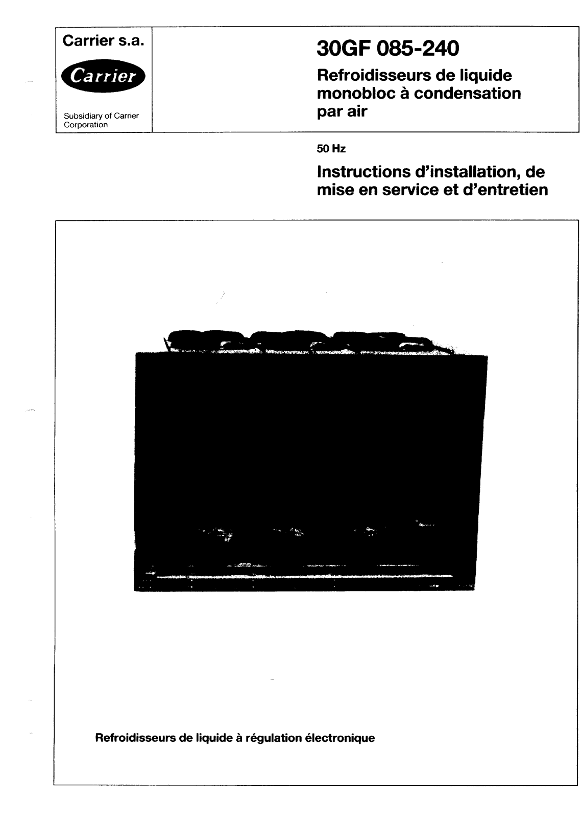 Carrier 30GF085-245IOM User Manual