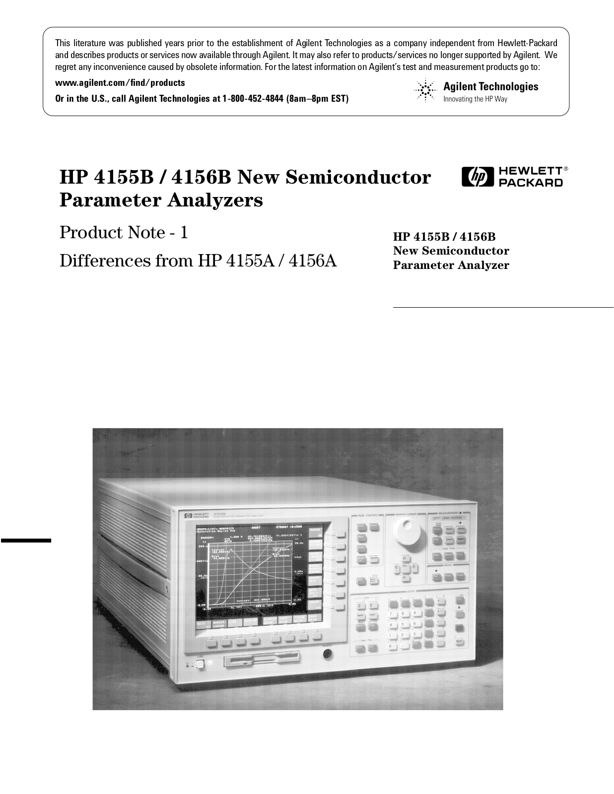 HP 4155B, 4156B User Manual